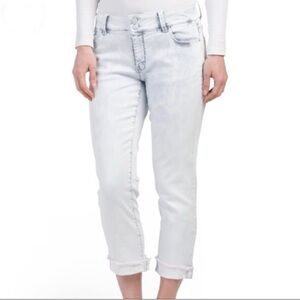 Nanette Lepore Madison Acid Wash Capri Jeans | Cropped Denim | Size 8 | NWT